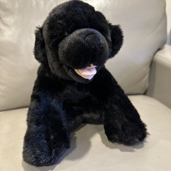 Build A Bear Black Lab Retriever Puppy Dog Plush Labrador Soft Tongue Stuffed EC - Picture 2 of 9